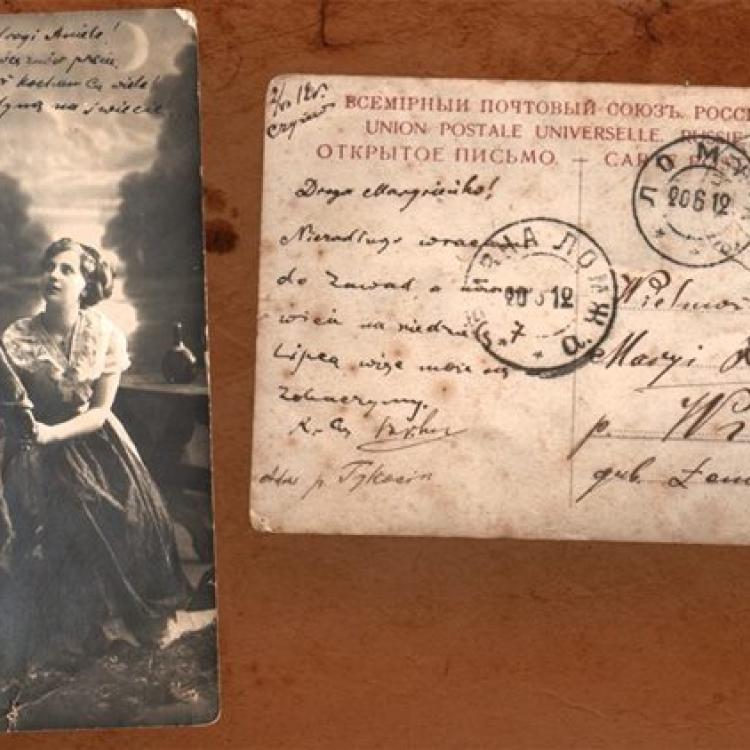 Pocztówka napisana do jednej z bohaterek Pokoleń