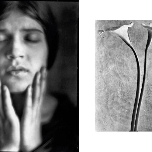 Kompozycja Tiny Modotti „Kalie” (1924) oraz portret fotografki „Tina” (1924). (Fot. Tina Modotti, Center for Creative Photography, Arizona Board of Regents)