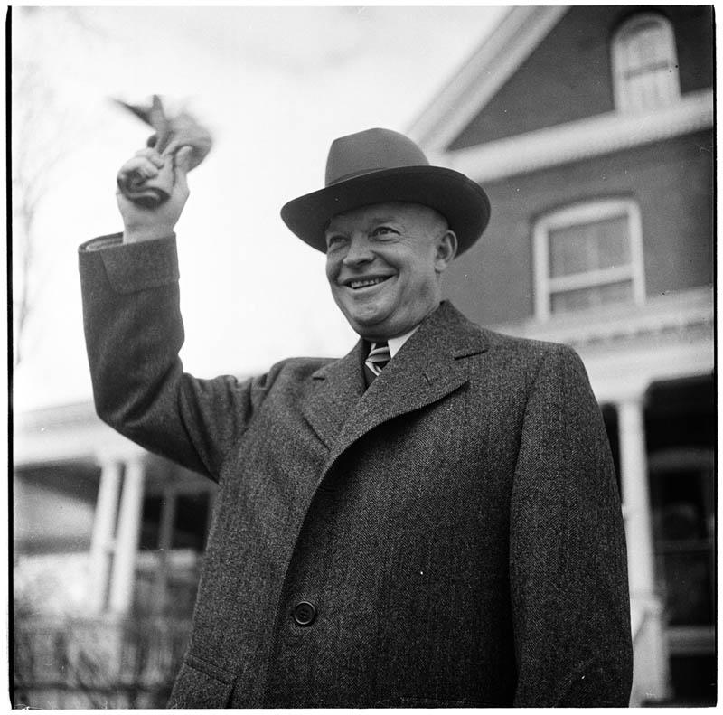 Dwight D.Eisenhower na Uniwersytecie Columbia, 1948 (Fot. Stanley Kubrick)