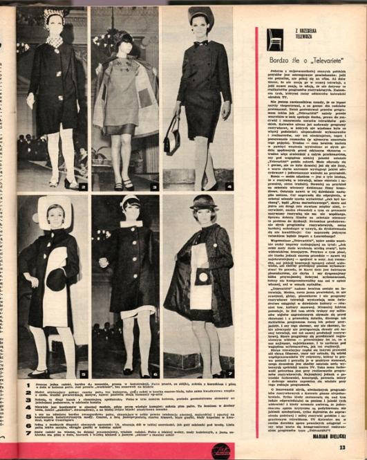 </a> Kolekcja Mody Polskiej – nr 12/1966 r.<br />Moda Polska była łącznikiem między Paryżem a Warszawą. Tu: kolekcja inspirowana projektami Andrégo Courrèges'a.