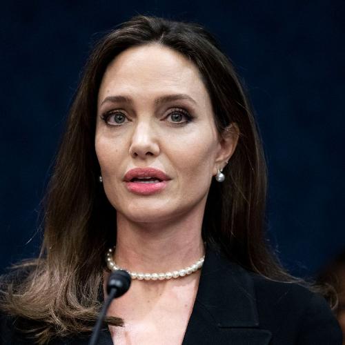 Angelina Jolie w lutym 2022 roku w Waszyngtonie (Fot. Michael Brochstein / Zuma Press / Forum)