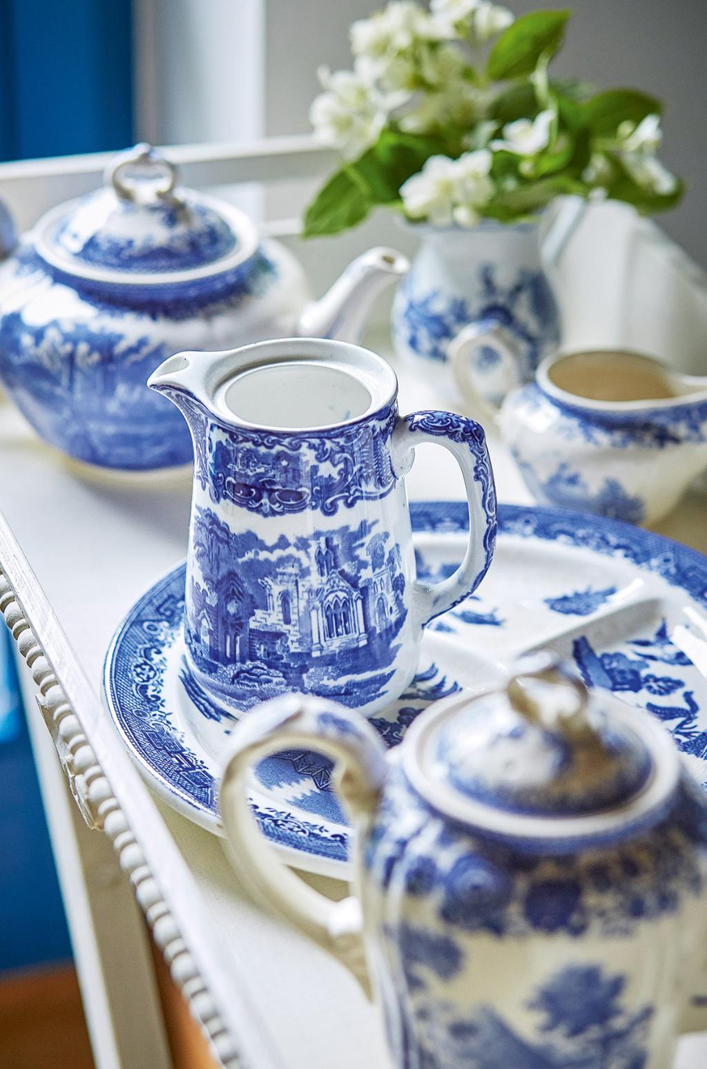  Kolekcja porcelany, oczywiście z dominantą błękitu. (Fot. Celestyna Król)