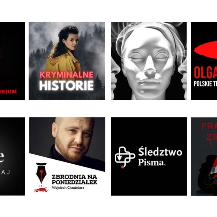 Podcasty kryminalne po polsku – 8 tytułów, które polecamy wszystkim kochającym się bać. (Fot. loga podcastów screen Spotify)