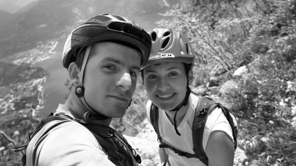 Agnieszka Korpal i Tomasz Kowalski; wspólny rajd rowerowy po przepięknych ścieżkach via ferrata nad Jeziorem Garda, maj 2012. (Fot. archiwum prywatne)