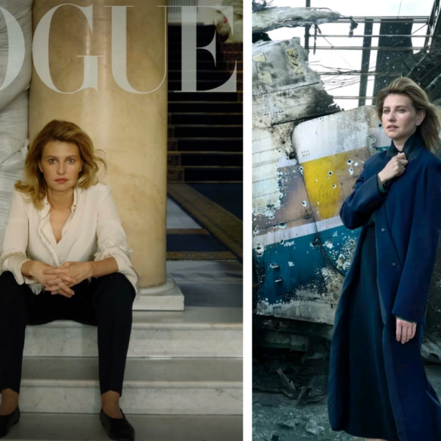 Ołena Zełenska wzięła udział w sesji zdjęciowej dla amerykańskiego magazynu „Vogue” autorstwa Annie Leibovitz. (Fot. screen Twitter @TweetingNicolas i @jaanikamerilo)