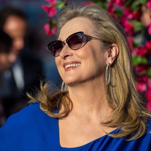 Meryl Streep na uroczystej premierze filmu „Mamma Mia: Here We Go Again!”. (Fot. BEW Photo)