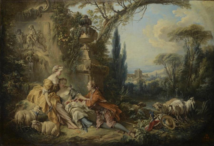 François Boucher, „Uroki wiejskiego życia”, 1735–1740, Musée du Louvre, Paryż