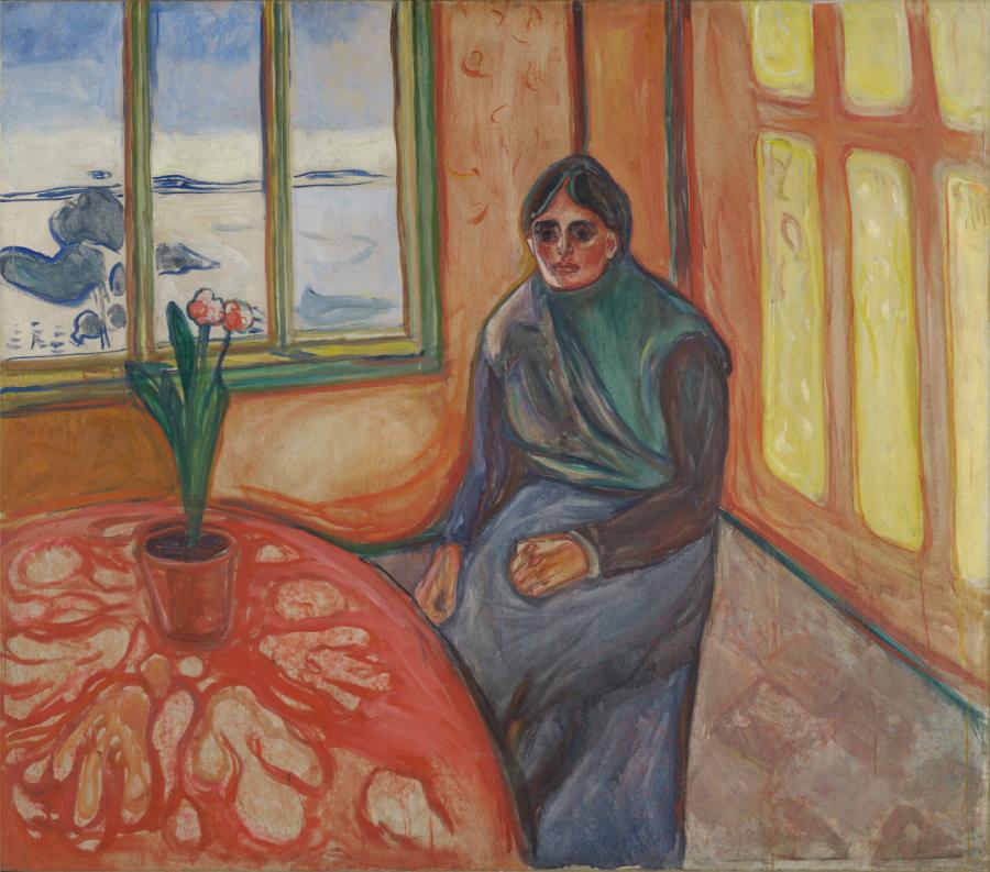Edvard Munch (1863–1944, Norwegia), „Melancholia” 1900–1901, olej, płótno, Munchmuseet, Oslo, Munchmuseet, Oslo / CC BY-NC-SA 4.0 (Fot. Munchmuseet, Oslo/CC BY-NC-SA 4.0)