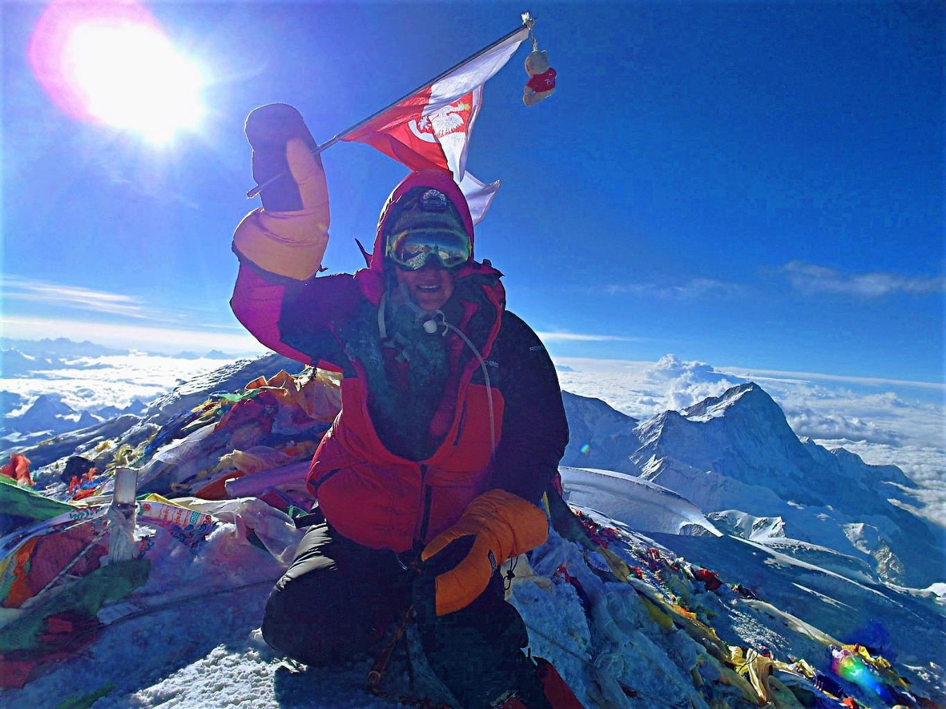 Monika Witkowska na Mount Everest (Fot. Adam Rowicki)