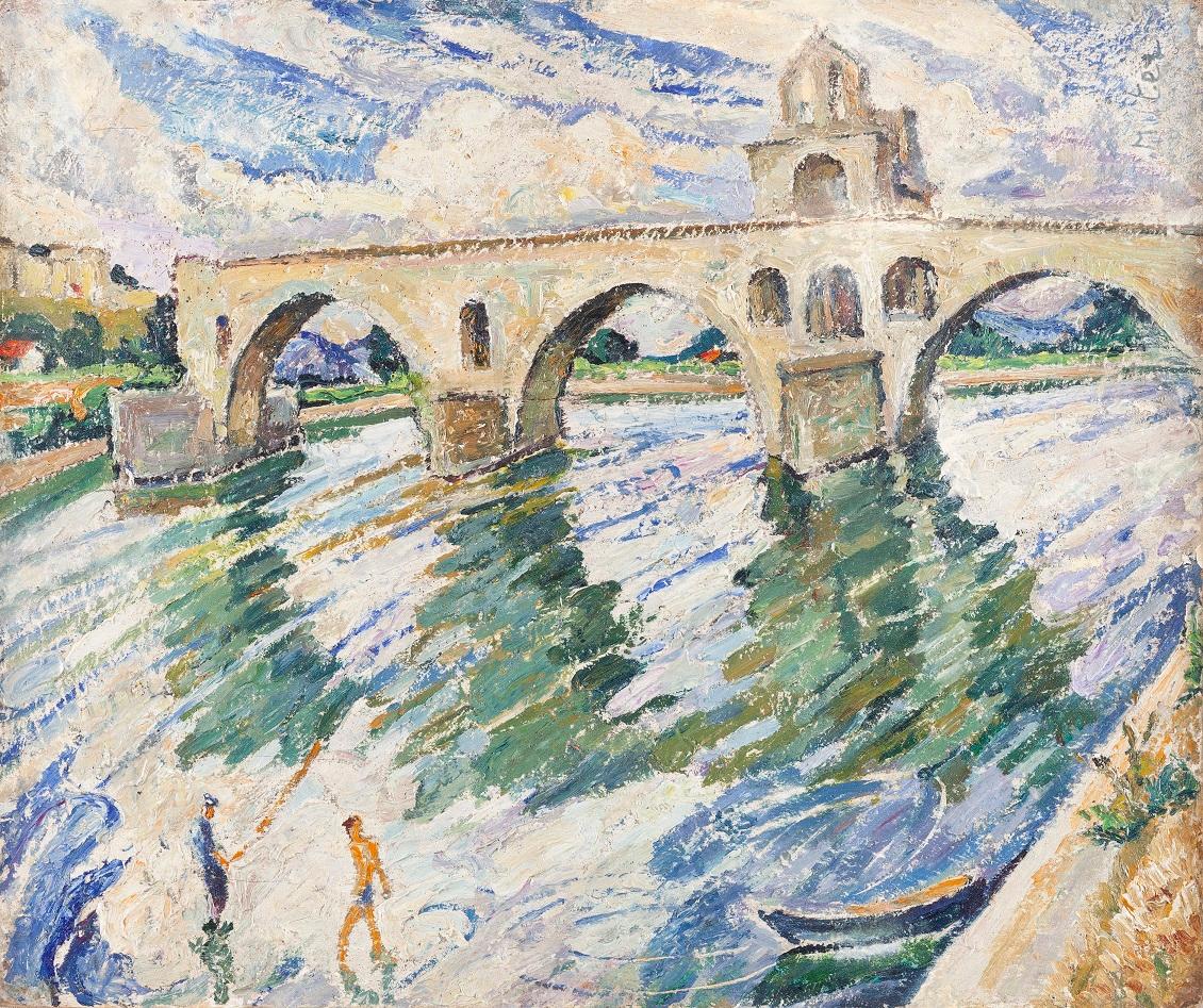 Mela Muter, „Widok na most Saint-Bénézet w Avignon”, lata 40. XX w