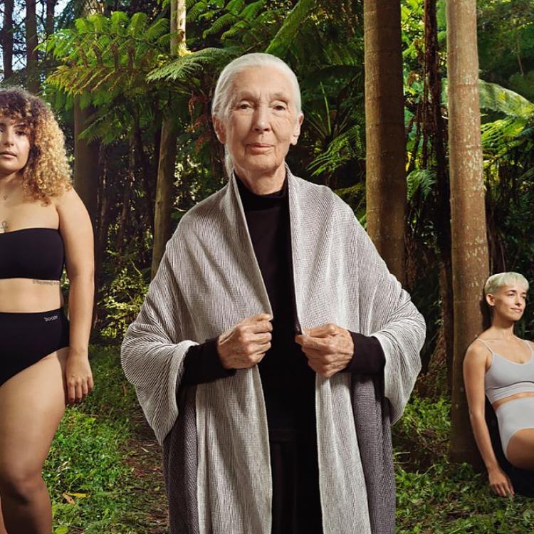 Jane Goodall w kampanii bielizny marki Boody (Fot. screen Instagrama @boody)