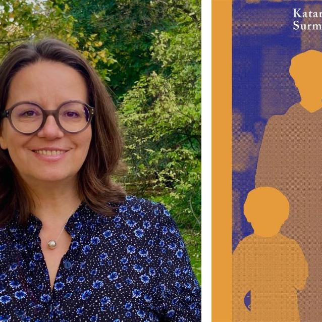 Katarzyna Surmiak-Domańska i jej najnowsza książka „Czystka” (Fot. Dorota Nowak; materiały prasowe)