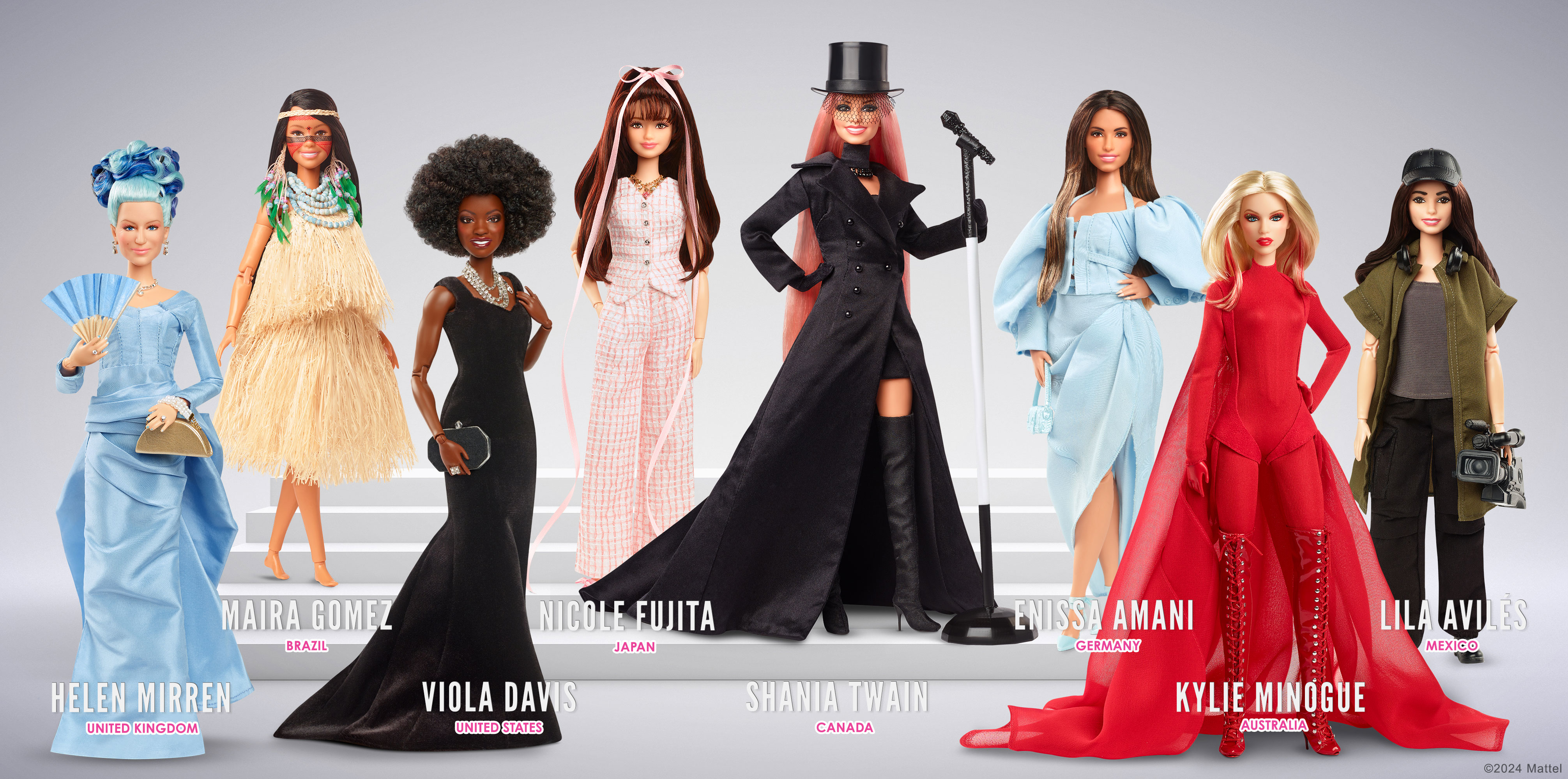 Tegoroczne lalki Barbie stworzone na wzór inspirujących kobiet z całego świata. (Fot. materiały prasowe Mattel)