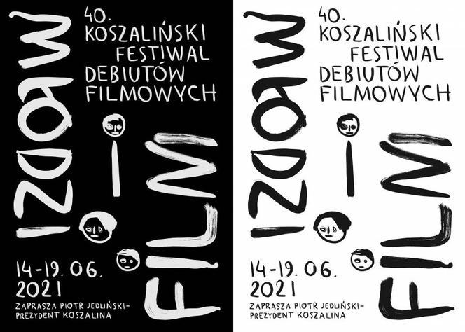 Plakat 40. edycji Koszalińskiego Festiwalu Debiutów Filmowych Młodzi i Film. Jego twórcą jest Wilhelm Sasnal.