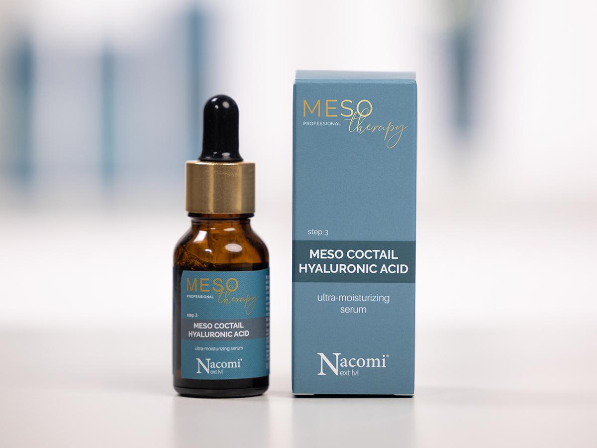 Meso Therapy Nacomi Next Level ultranawilżający koktajl z kwasem hialuronowym, cena: 29 zł (Fot. materiały partnera)