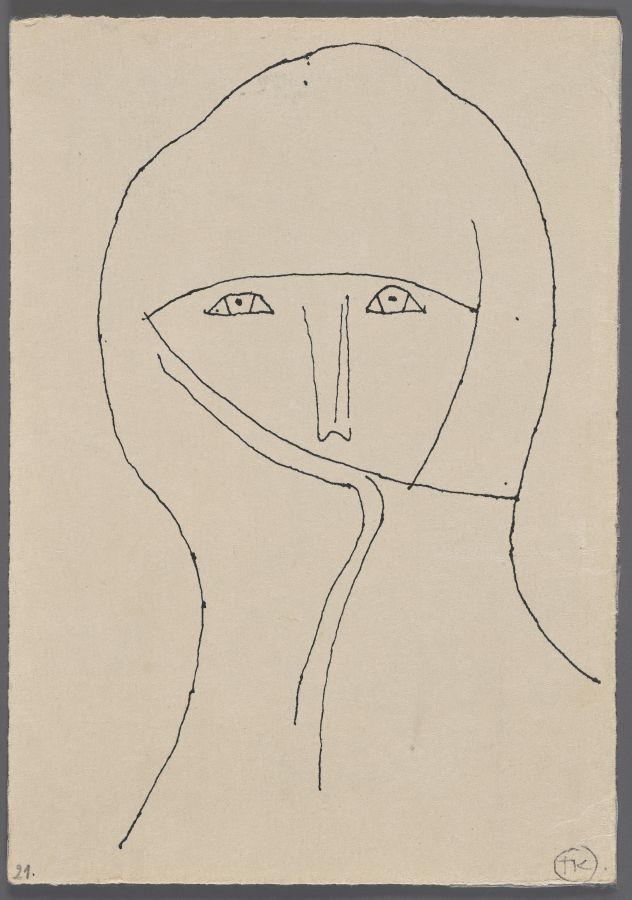 Tadeusz Kulisiewicz, „Głowa I” z cyklu „Godzina śródziemnomorska J Parandowskiego”, rys., 1969  (Fot. materiały prasowe)