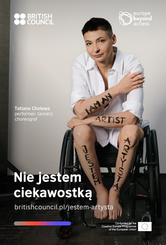 Tatiana Cholewa, porusza się na wózku inwalidzkim i jest jednym z niewielu tancerzy w Polsce z alternatywną motoryką, jedna z bohaterek kampanii „Jestem artystą!” (Fot. Renata Dąbrowska)