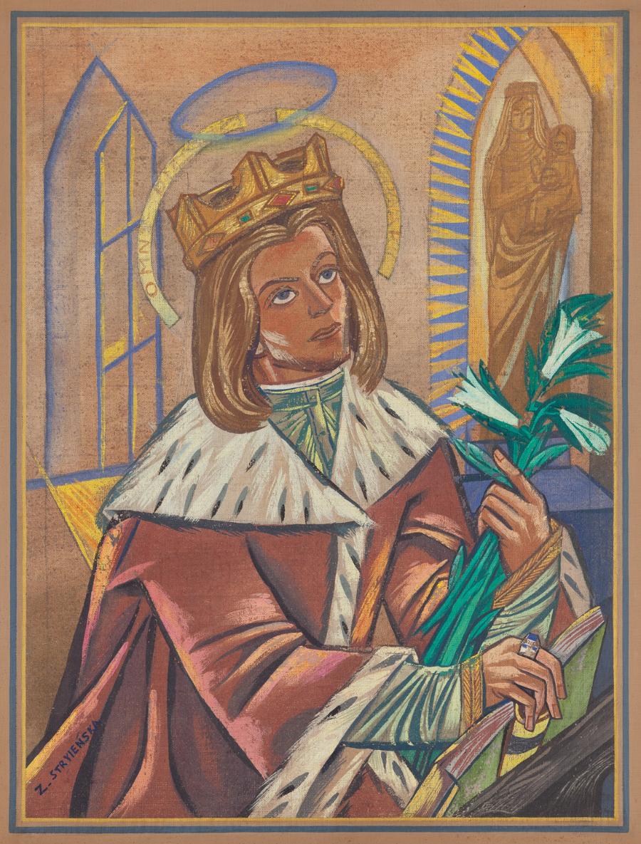Zofia Stryjeńska (1891 Kraków-1976 Genewa) Święty Kazimierz Królewicz, lata 50. XX w. (Fot. materiały prasowe DESA Unicum)