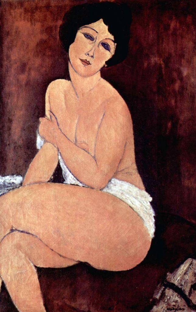 „Nude seated on a sofa”, Amedeo Modigliani, 1917 r. (Fot. 	UniversalImagesGroup/Getty Images