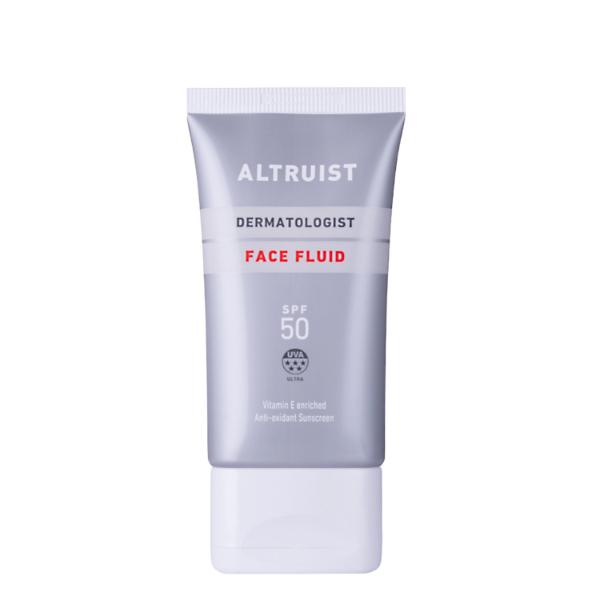 Altruist – Sunscreen Fluid SPF 50, krem przeciwsłoneczny do twarzy, 59 zł/50 ml (dostępny na cosibella.pl)