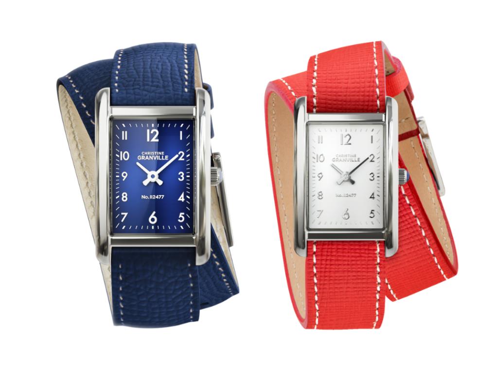  Zegarki dostępne są w dwóch wersjach kolorystycznych: z czerwonym lub granatowym paskiem. (Fot. materiały prasowe)