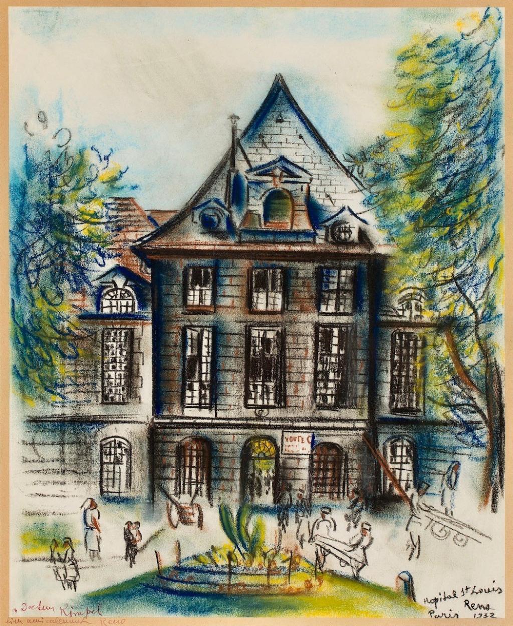 Irena Reno, „Hospital St Louis”, 1932 r., pastel/papier