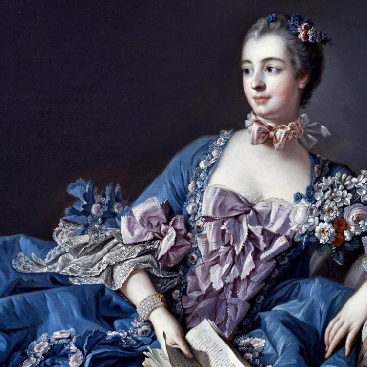 Francois Boucher, Madame de Pompadour (Jeanne-Antoinette Poisson; 1721-1764) – markiza, metresa króla Francji Ludwika XV. Organizatorka rautów i balów na dworze królewskim w Wersalu, protektorka artystów, pisarzy i filozofów (fot. BEW)