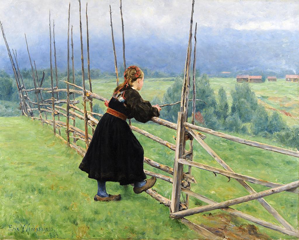 Erik Werenskiold (1855–1938, Norwegia), „Na równinie” 1883, olej, płótno, Gothenburg Museum of Art (Fot. Gothenburg Museum of Art)