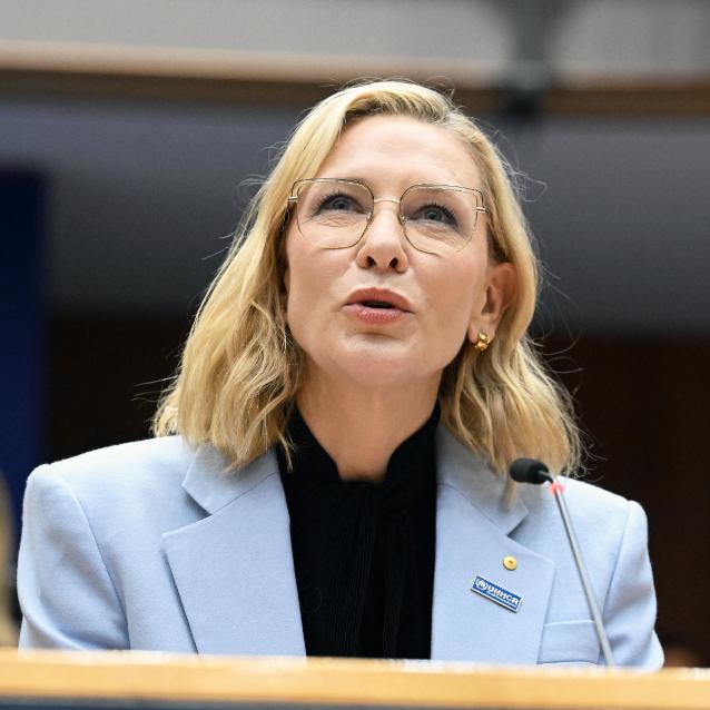 Cate Blanchett, Ambasadorka Dobrej Woli przy Wysokim Komisarzu ONZ ds. Uchodźców (Fot. AA/ABACA/Abaca Press/Forum)