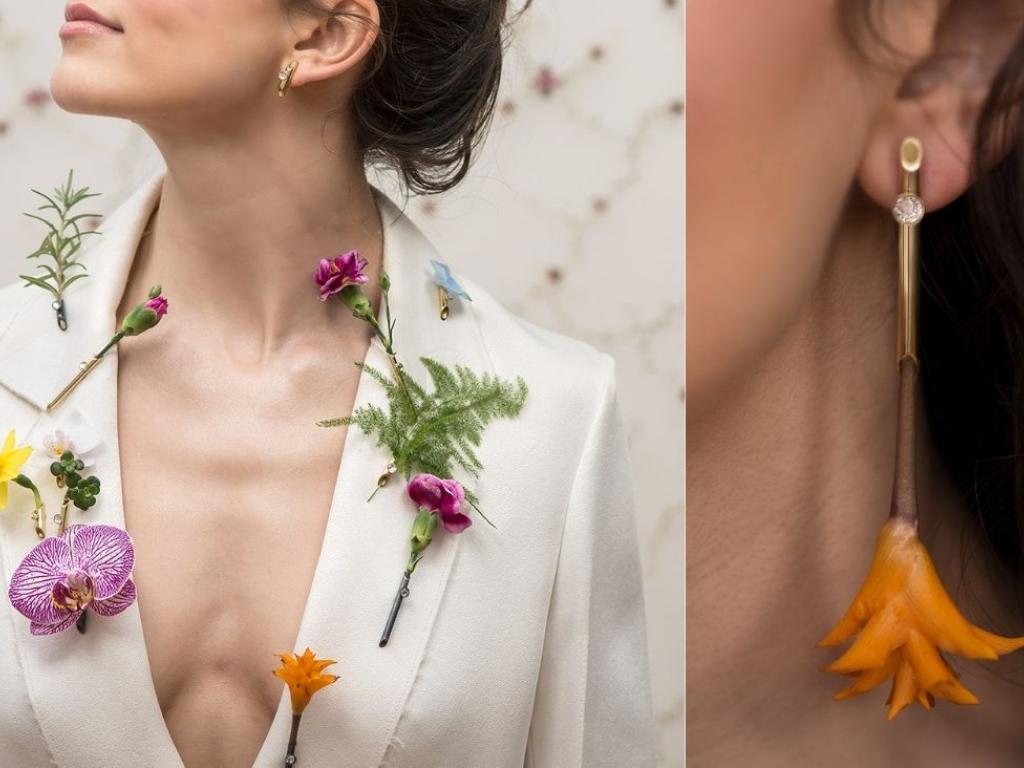  Kwiatowa biżuteria  - to jeden z ostatnich projektów Anny Orskiej. (Fot. materiały prasowe)