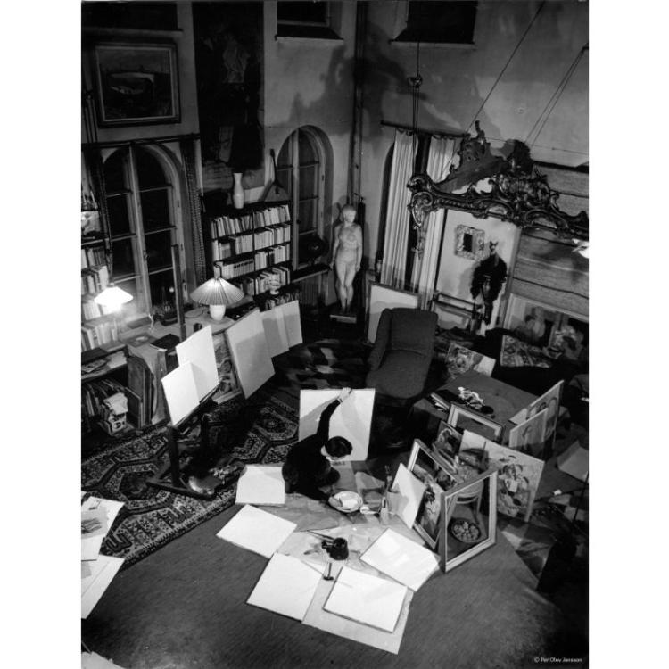 Tove Jansson przy pracy w swoim studiu (Fot. materiały prasowe)
