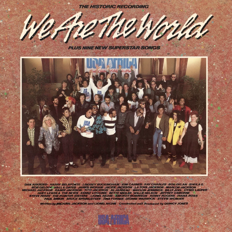Okładka singla USA For Africa „We Are The World” (1985) (Fot. Blank Archives/Getty Images)