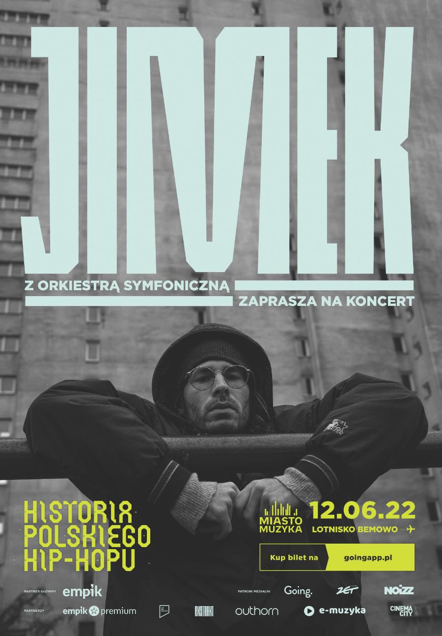 Plakat koncertu Historia Polskiego Hip-Hopu na Lotnisku Bemowo