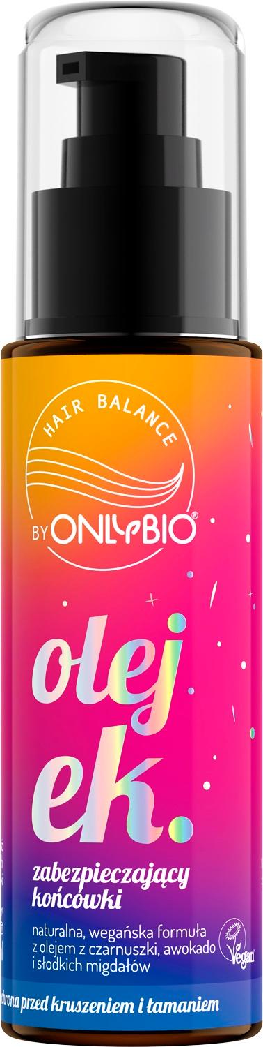 OnlyBio Hair in Balance, olejek do włosów zabezpieczający końcówki