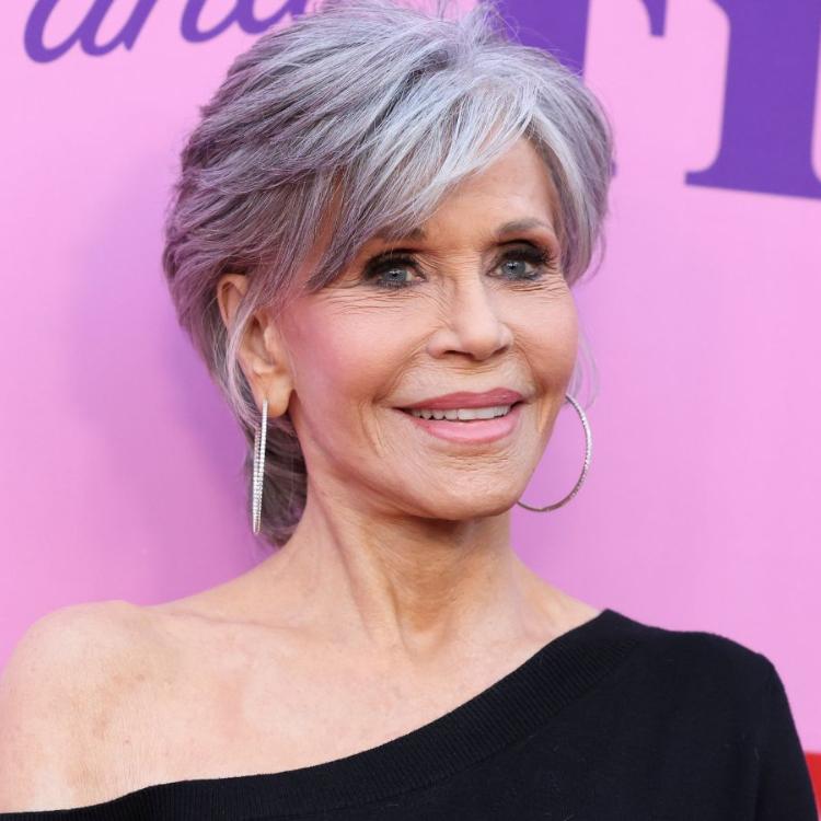 Jane Fonda podczas imprezy na cześć serialu „Grace and Frankie” w kwietniu 2022 roku (Fot. MARIO ANZUONI / Reuters / Forum)