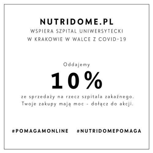  Marka Nutridome Polska przekazuje 10% ze sprzedaży produktów online dla jednego ze szpitali.