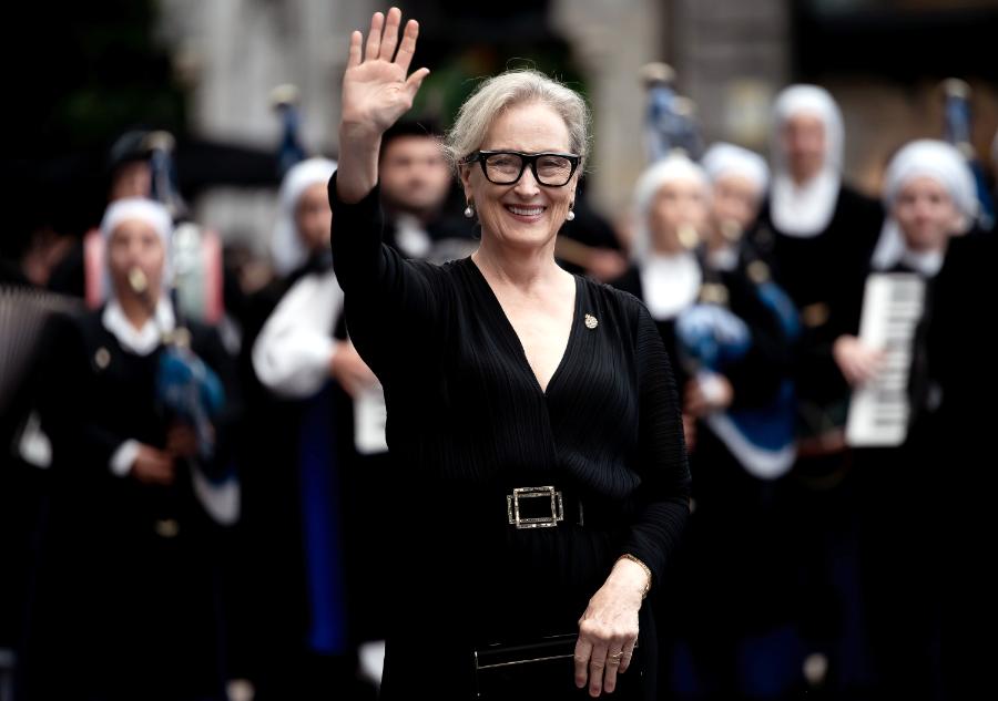 Meryl Streep podczas ceremonii wręczenia Nagrody Księżnej Asturii (Fot. Samuel de Roman/Getty Images)