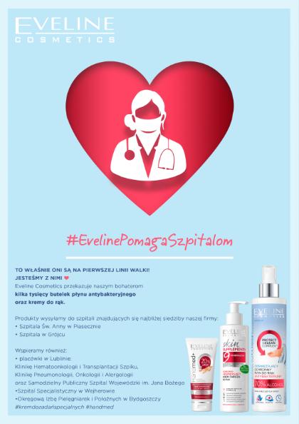  Marka Eveline Cosmetics wspiera polskie szpitale.