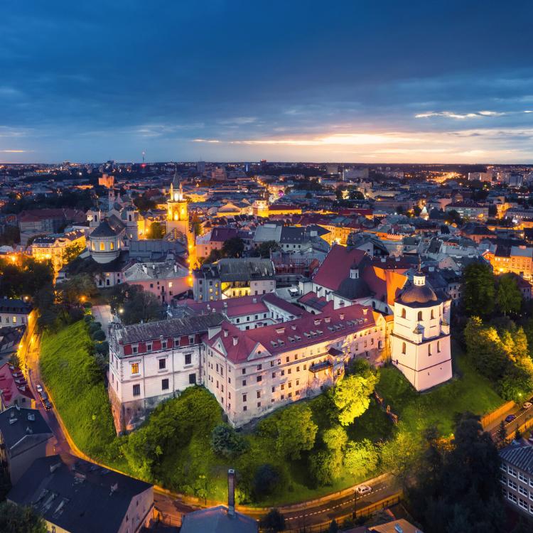 Lublin nocą (Fot. Getty Images)
