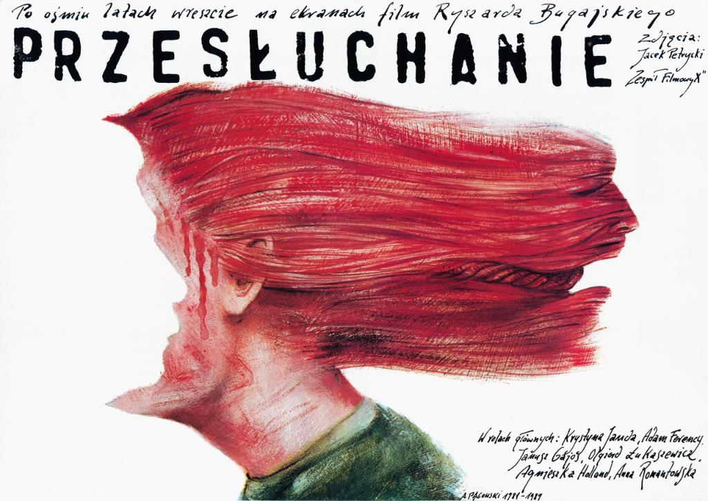 Andrzej Pągowski, plakat do filmu „Przesłuchanie”, reż. Ryszard Bugajski (1989).