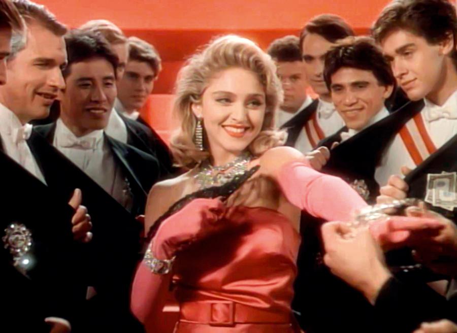 Madonna na planie teledysku „Material Girl”, Los Angeles (1985) (Fot. Landmark Media/Alamy Stock Photo/BEW Photo)