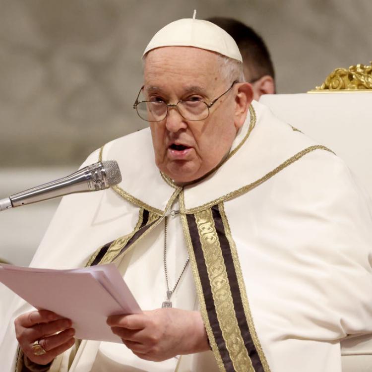 Papież Franciszek podczas mszy w Środę Popielcową 2024 (Fot. Franco Origlia/Contributor)