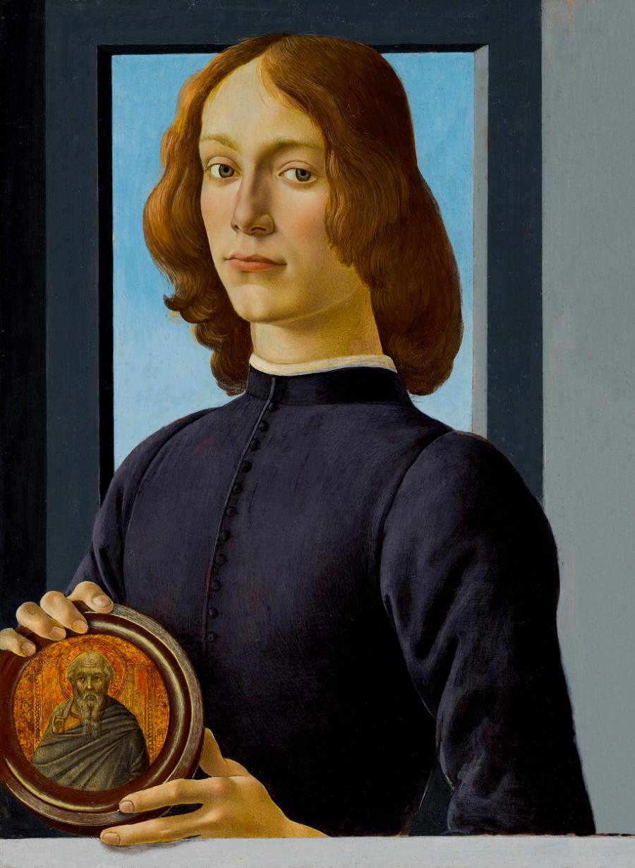 Obraz Sandra Botticellego „Portret młodego mężczyzny z medalionem” (Fot. BE&W)